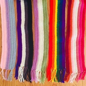 NEW ADDED Handmade Crochet LGBTQ+ Pride Flag Scarf